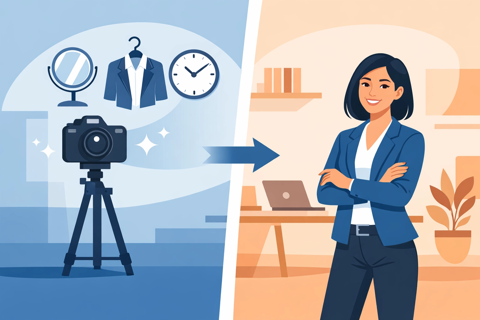 “Odeio tirar foto. Como me preparar para um ensaio corporativo sem travar na frente da câmera?”